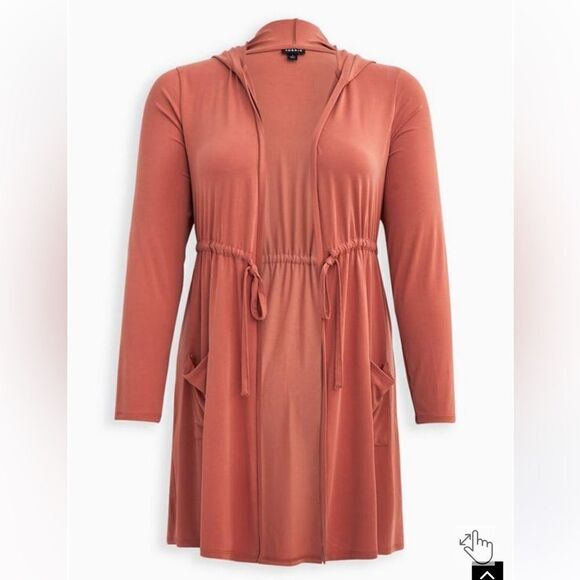 Torrid Hooded Anorak - Cupro Rusty Brown Coral 00 Plus - Picture 4 of 14